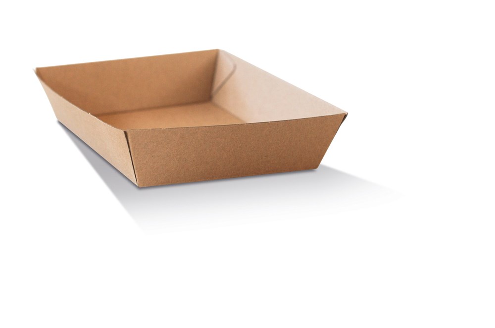 Enviro Open Tray 2 – Brown Kraft  178mm x 178mm x 45mm